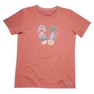 NWT Life Is Good Flip Flop Crusher Tee